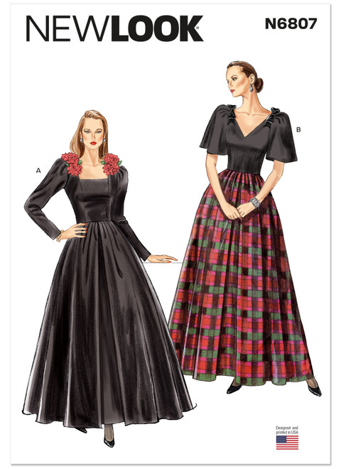 New Look Sewing Pattern Misses' Evening Gowns - N6807 - Size - 8-18