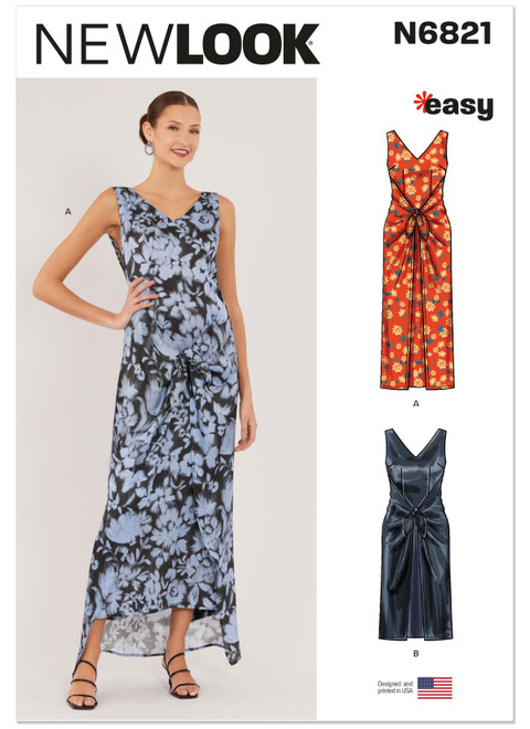 New Look Sewing Pattern Misses' Dress in Two Lengths - N6821 - Size - 6-16