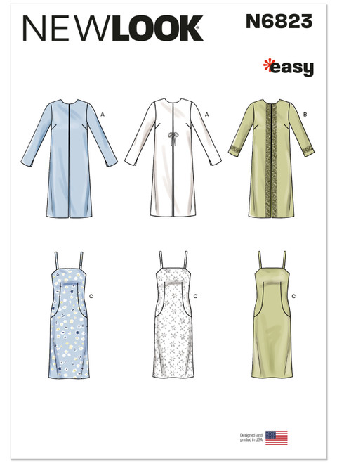 New Look Sewing Pattern Misses' Coat and Dress - N6823 - Size - 6-16