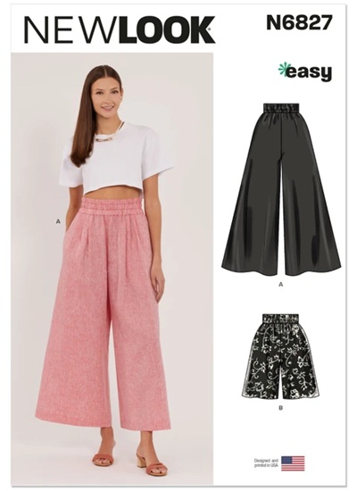New Look Sewing Pattern Misses' Pants and Shorts - N6827 - Size - 8-18