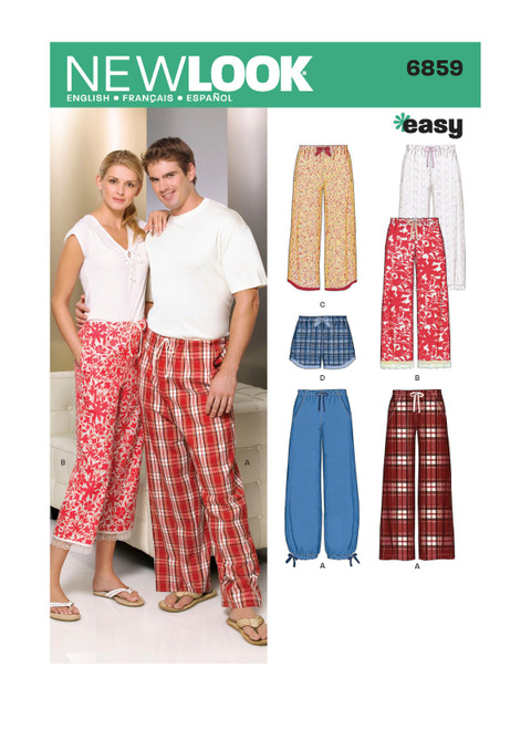 New Look Sewing Pattern Misses', Men's, & Teens' Separates - N6859 - Size - XS-XL