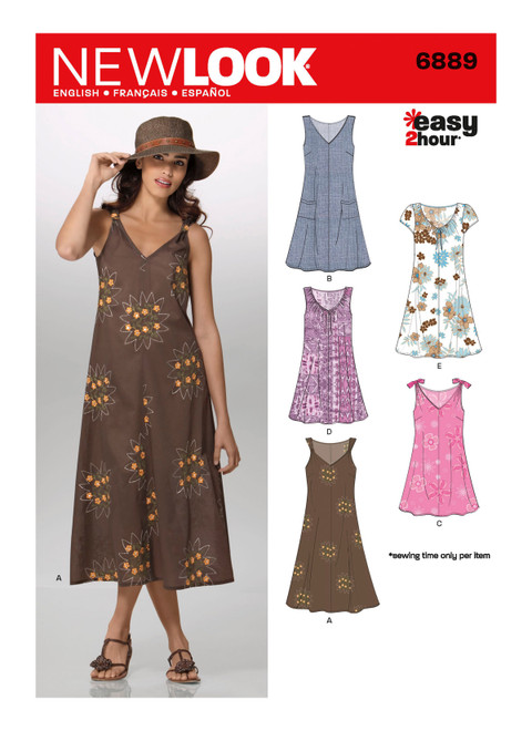 New Look Sewing Pattern Misses' Dresses - N6889 - Size - 8-18