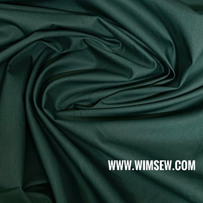 Organitex Plain 100% Cotton Poplin - Bottle Green