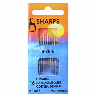 PO1855 Hand Sewing Needles: Sharps: Gold Eye: Size 5