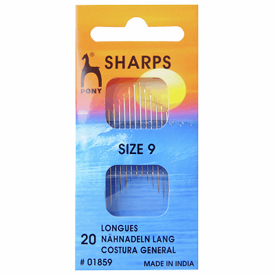 PO1859 Hand Sewing Needles: Sharps: Gold Eye: Size 9