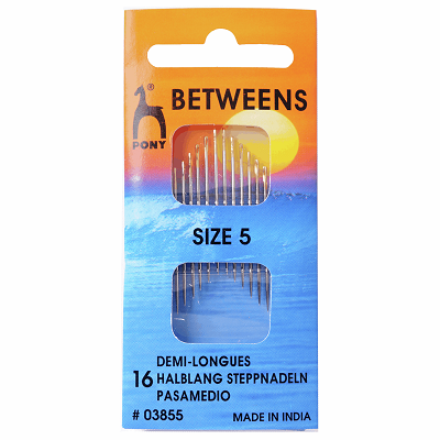 PO3855 Hand Sewing Needles: Betweens: Gold Eye: Size 5