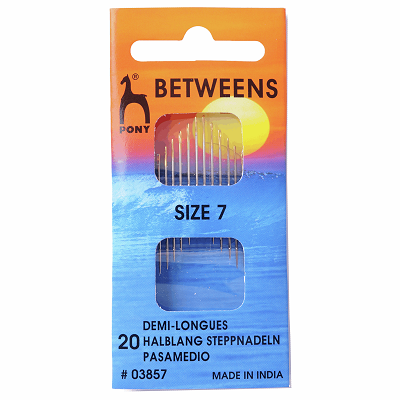 PO3857 Hand Sewing Needles: Betweens: Gold Eye: Size 7