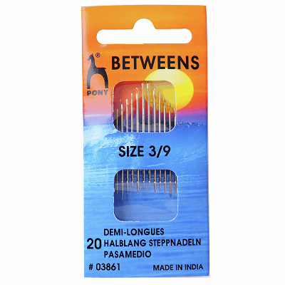 PO3861 Hand Sewing Needles: Betweens: Gold Eye: Size 3-9