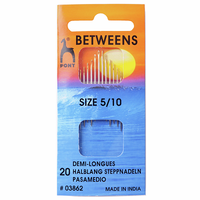 PO3862 Hand Sewing Needles: Betweens: Gold Eye: Size 5-10