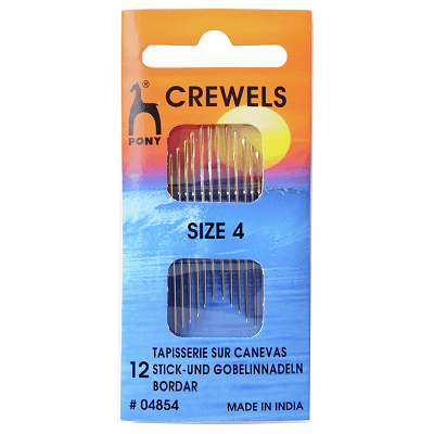 PO4854 Hand Sewing Needles: Crewels: Gold Eye: Size 4