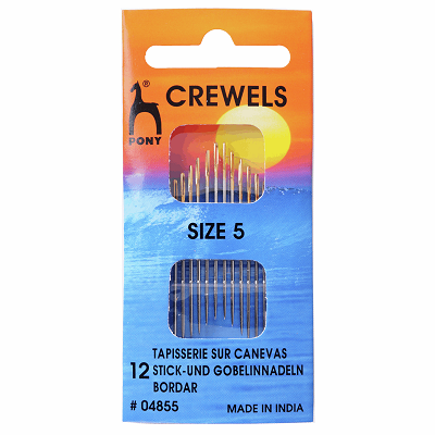 PO4855 Hand Sewing Needles: Crewels: Gold Eye: Size 5 
