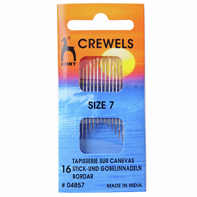 PO4857 Hand Sewing Needles: Crewels: Gold Eye: Size 7
