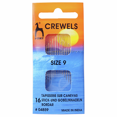 PO4859 Hand Sewing Needles: Crewels: Gold Eye: Size 9