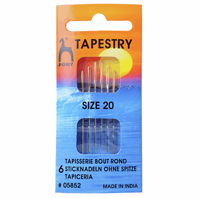 PO5852 Hand Sewing Needles: Gold Eye: Tapestry Size 20