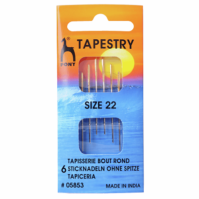 PO5853 Hand Sewing Needles: Gold Eye: Tapestry Size 22 