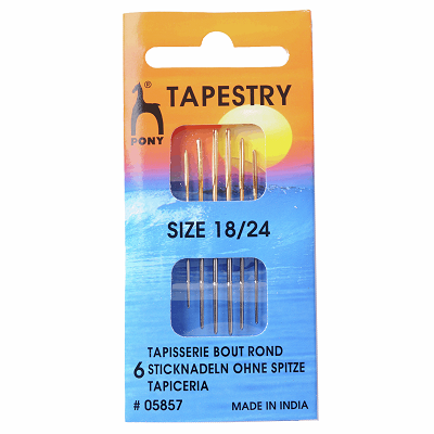 PO5857 Hand Sewing Needles: Gold Eye: Tapestry Size 18-24