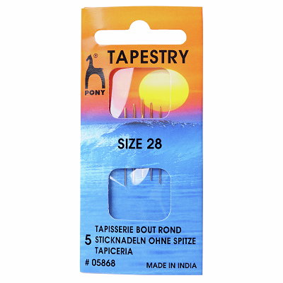 PO5868 Hand Sewing Needles: Gold Eye: Tapestry Size 28
