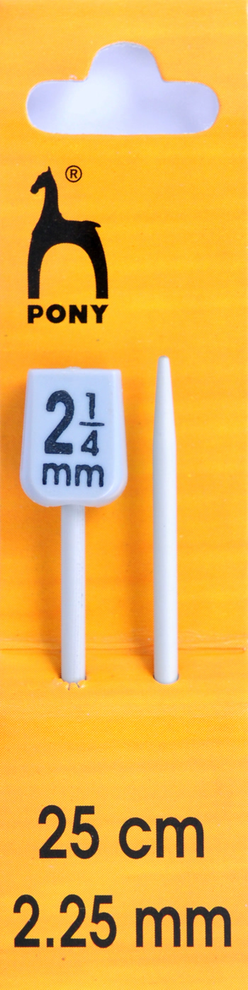 P31602 Pair of 25cm x 2.25mm Pony Knitting Pins