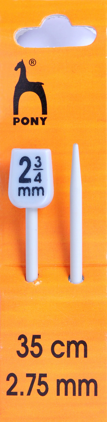 P33604 Pair of 35cm x 2.75mm Pony Knitting Pins