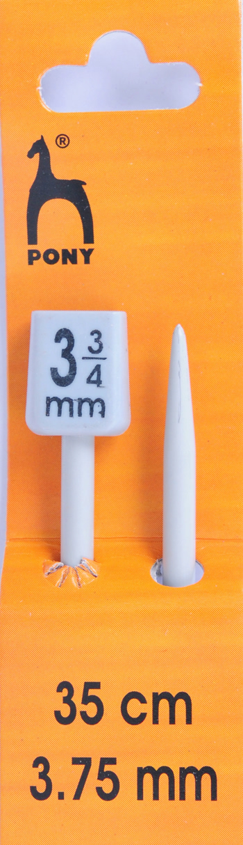 P33608 Pair of 35cm x 3.75mm Pony Knitting Pins