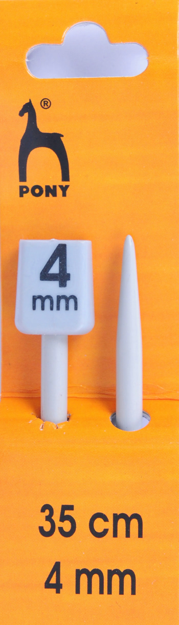 P33609 Pair of 35cm x 4mm Pony Knitting Pins 