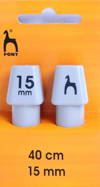 P34675 Pair of 40cm x 25mm Pony Knitting Pins 