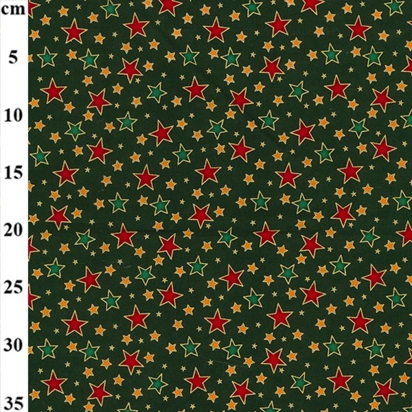 100% Cotton Christmas Print - 01-P352 - Green