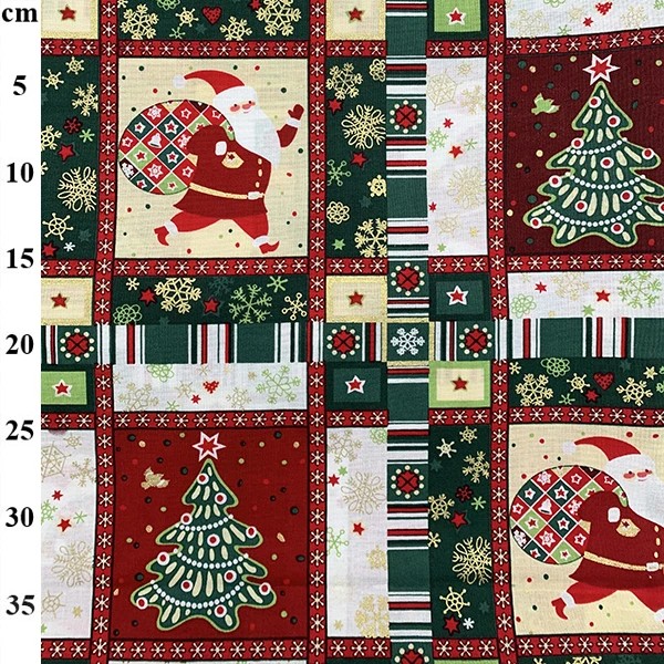 100% Cotton Christmas Print - 01-P370 - Green