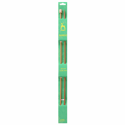 P66806 - 33cm x 3.25mm Pony Natural Bamboo Knitting Pin 