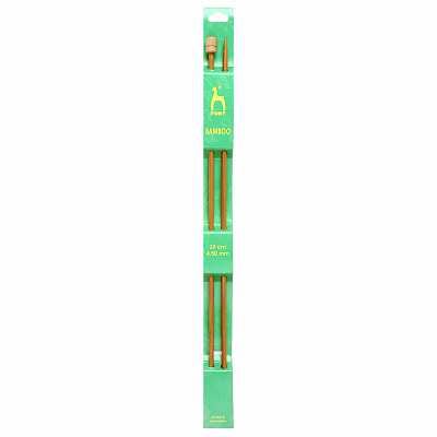 P66810 - 33cm x 4.5mm Pony Natural Bamboo Knitting Pin