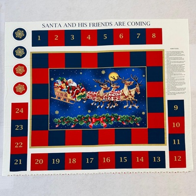 Santa & His Friends are Coming Advent Panel (J) WAS �7.50 NOW �6.75