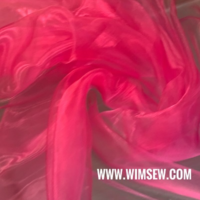 Poly Organza - E3 Cerise - 1m or 0.5m 