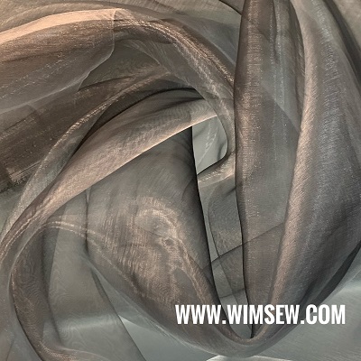 Poly Organza - E3 Graphite - 1m or 0.5m 