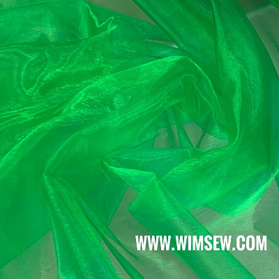 Poly Organza - E3 Green/Emerald - 1m or 0.5m 