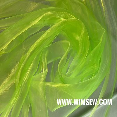 Poly Organza - E3 Lime - 1m or 0.5m 