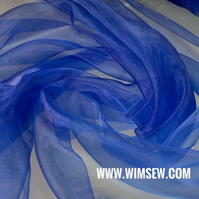 Poly Organza - E3 Navy/Light Navy - 1m or 0.5m 