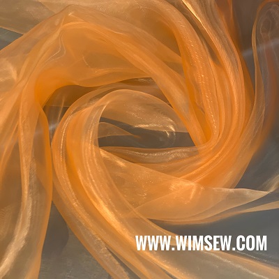 Poly Organza - E3 Orange - 1m or 0.5m 