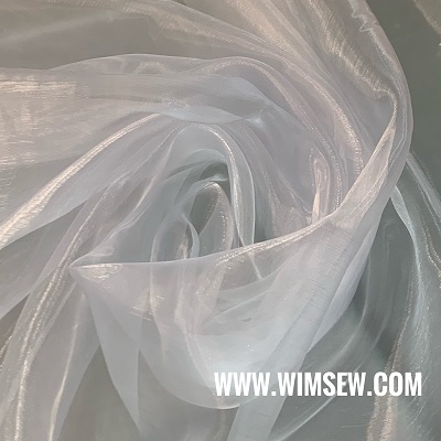 Poly Organza - E3 Silver - 1m or 0.5m 