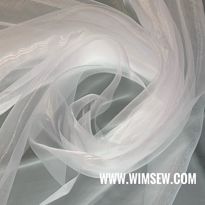 Poly Organza - E3 White - 1m or 0.5m 