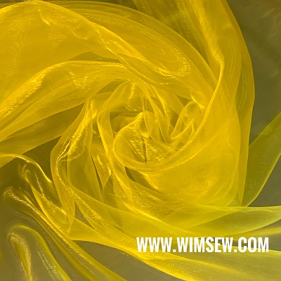 Poly Organza - E3 Yellow - 1m or 0.5m 