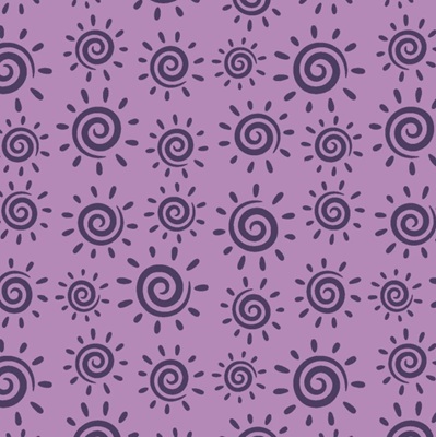 Swirly Suns Polycotton - 1202 purple