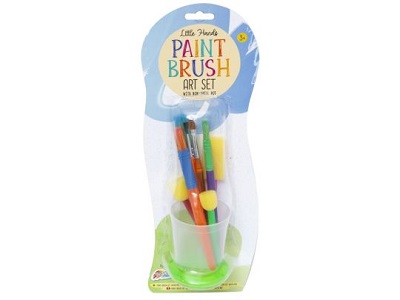 Paint Brush Art Set with Non Spill Cup - R03-0862