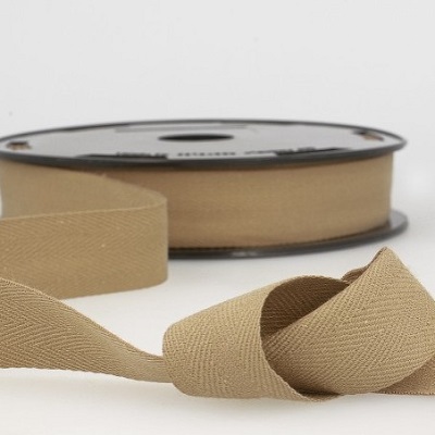 25mm COTTON TWILL TAPE - S107 045 Taupe - 1m