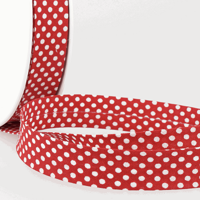 Cotton 20mm Bias Binding -1m - S1667D000\08 - Dot - Red