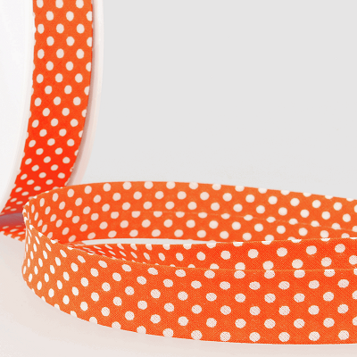 Cotton 20mm Bias Binding -1m - S1667D000\083 - Dot - Orange