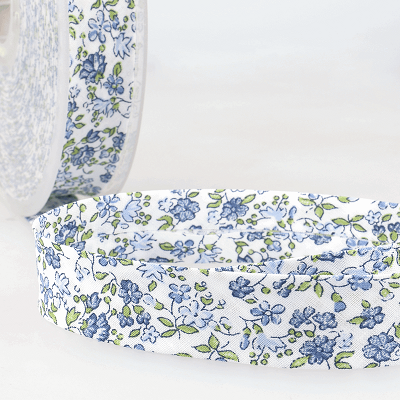 Polycotton 20mm Bias Binding -1m - S1743D000\021 Floral Blue