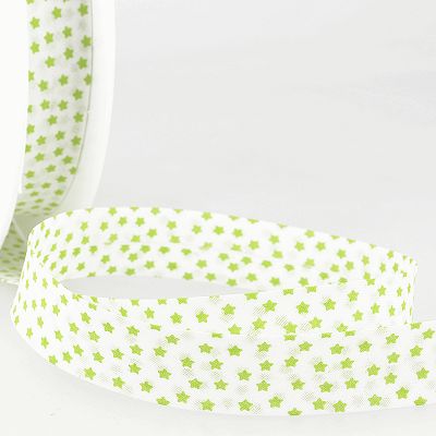 Polycotton 20mm Bias Binding -1m - S1873D000\016 Stars - Anise Green