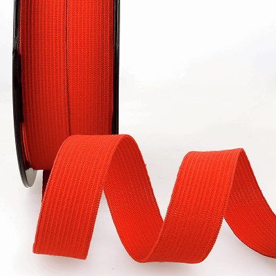 S1908B Ribbon: Elastic - Red 008 - 1m