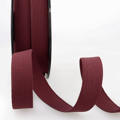 S1908B Ribbon: Elastic - Burgundy 072 - 1m