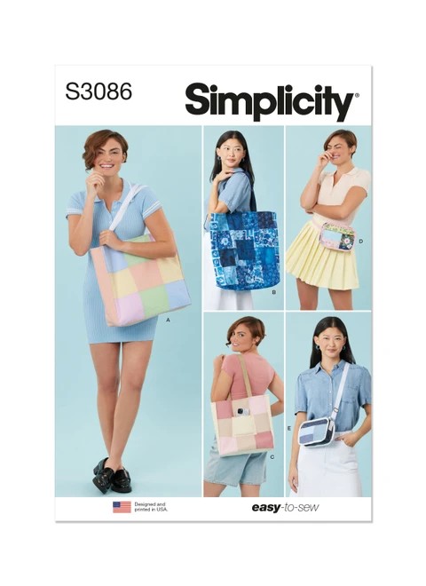 Simplicity Sewing Pattern Bags - S3086 - Size - One Size (K)
